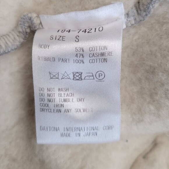 ALM A Love Movement LIVE FREE OR DIE Tetsuzo Okubo Cashmere Zip Hoodie Size S - Picture 12 of 12